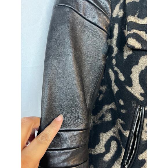 Diane Von Furstenberg Marvela Lamb Leather Jacket size 2 - Picture 6 of 11